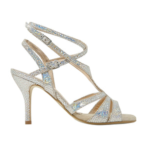 Size 7 - Recoleta Twins in Holographic Silver Cyber Snake - Regina