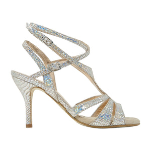 Size 8.5 - Recoleta Twins in Holographic Silver Cyber Snake - Regina