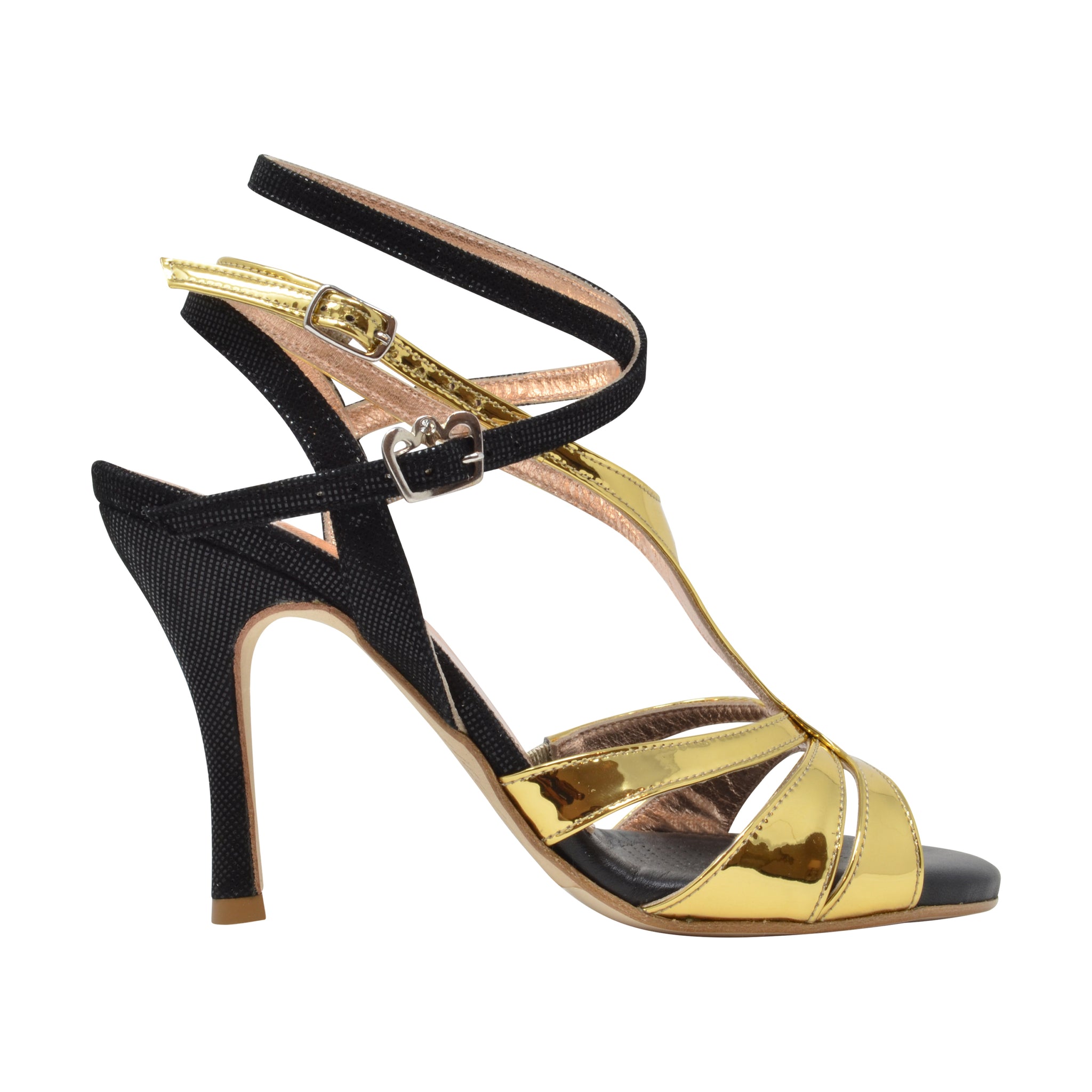 Size 5 - Recoleta Twins in Gatsby Gold with Shimmery Black - Regina